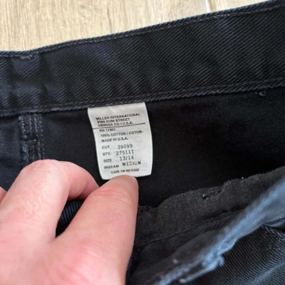 Vintage Rockies Jeans Women's 13/14 Black Bareback Western Rodeo Cowgirl USA - Picture 3 of 8